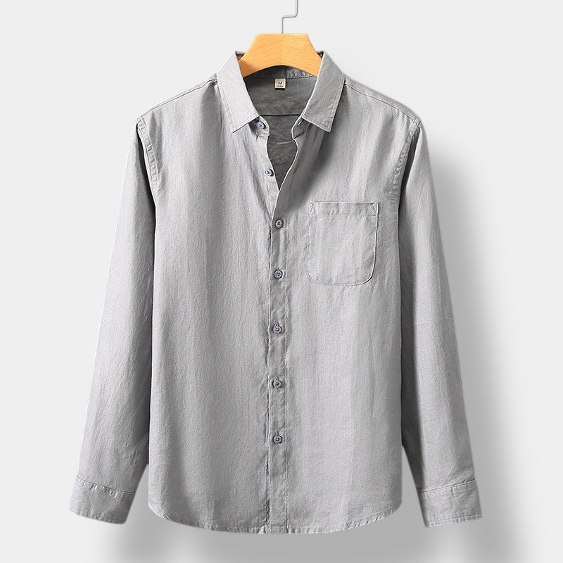 ClubHéritage linen long sleeve shirt