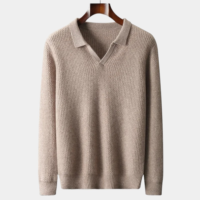 ClubHéritage Merino wool flap collar sweater