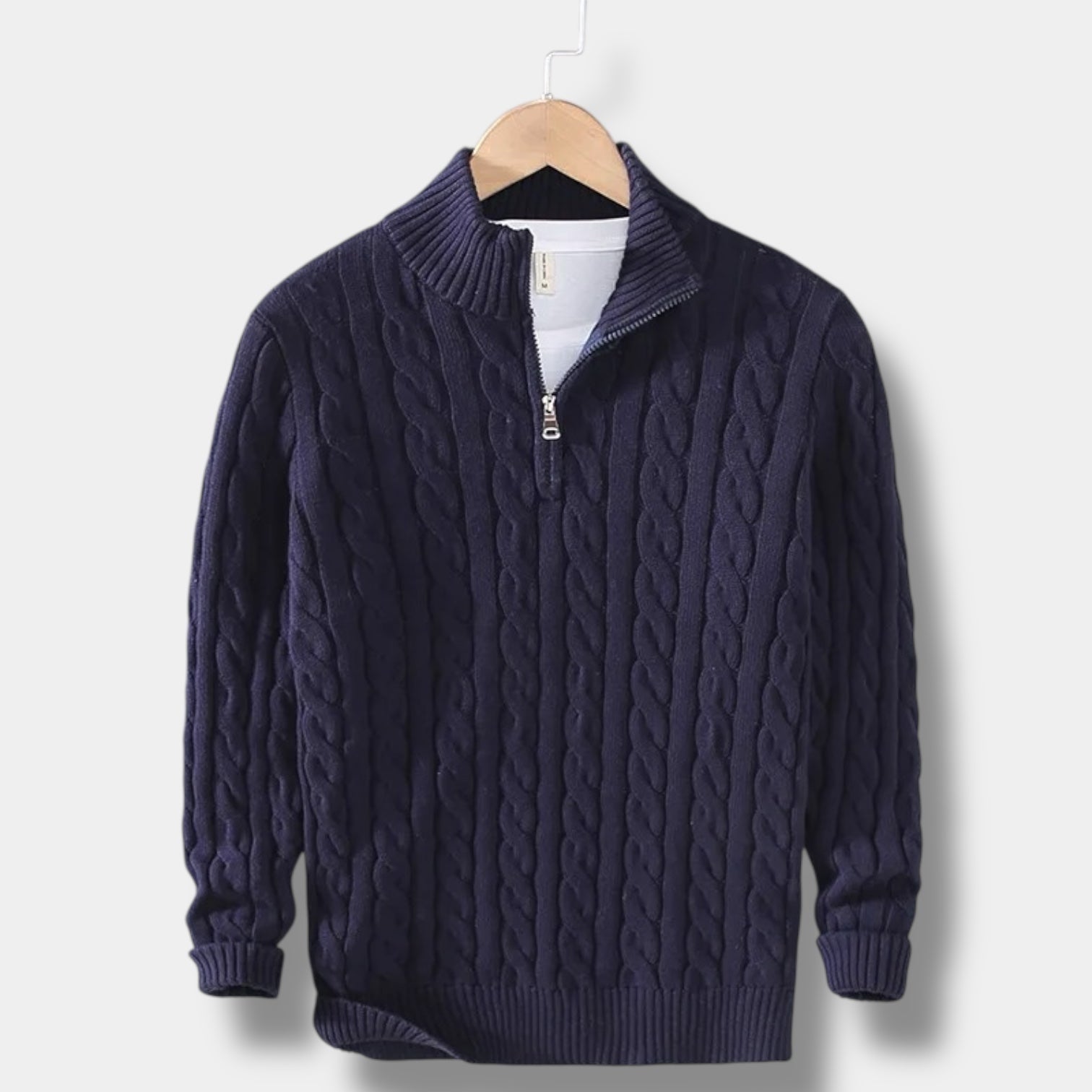 ClubHéritage jacquard mock neck sweater