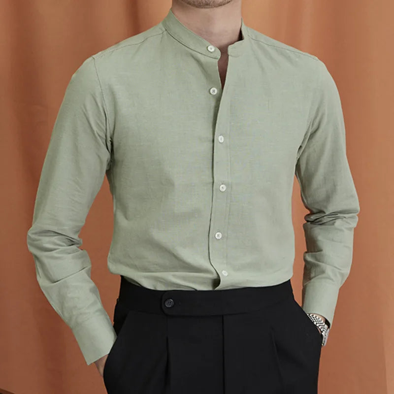 ClubHéritage mao collar shirt - white
